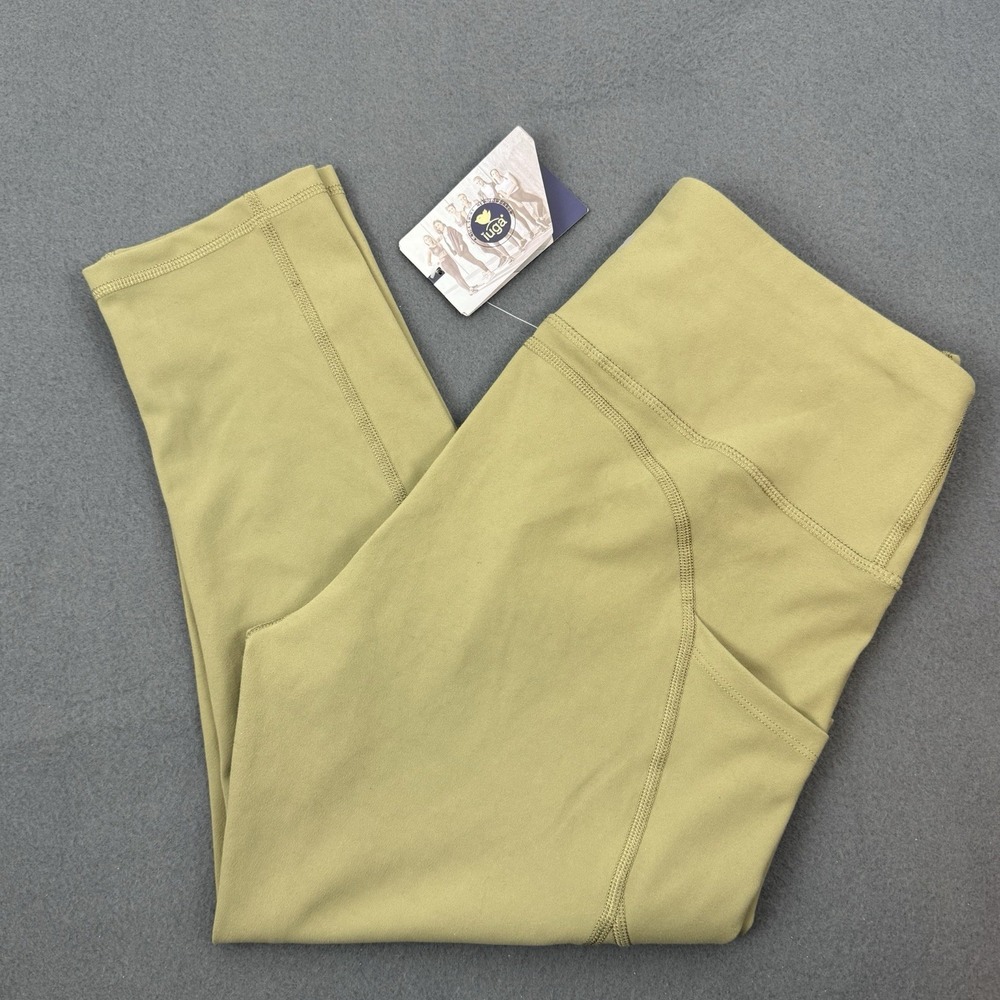 NWT IUGA Womens Capri YOGA High Waist Legging pants pockets Sage - L‎